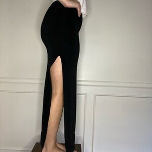 Black Sparkly Midi Skirt